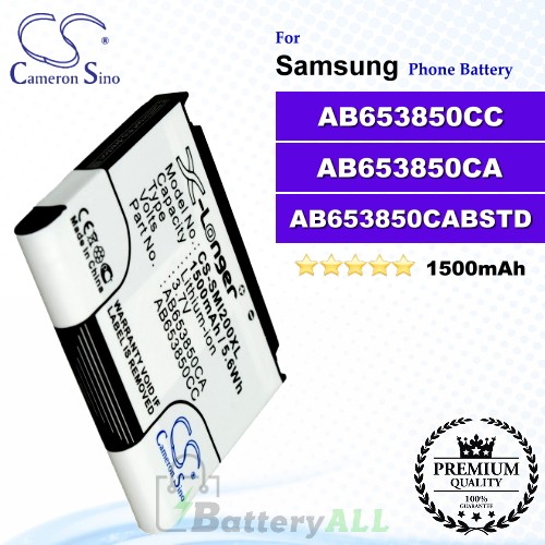 CS-SMI200XL For Samsung Phone Battery Model AB653850CA / AB653850CC / AB653850CABSTD