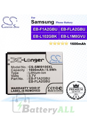 CS-SMI9100XL For Samsung Phone Battery Model EB-L102GBK / EB-L1A2GBU / EB-L1M8GVU / GH43-03539A