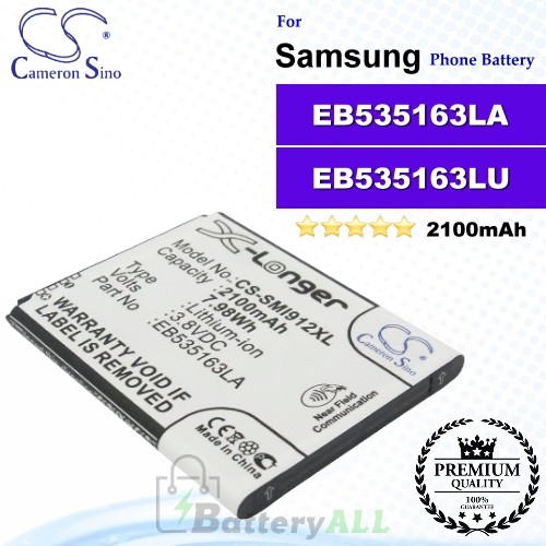 CS-SMI912XL For Samsung Phone Battery Model EB535163LU / EB535163LA