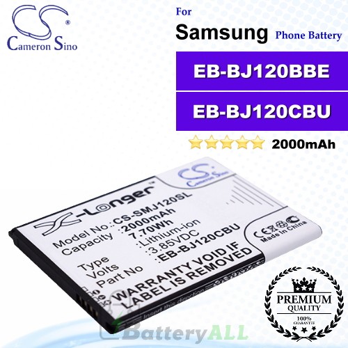 CS-SMJ120SL For Samsung Phone Battery Model EB-BJ120BBE / EB-BJ120CBEGWW / EB-BJ120CBU / GH43-04560A
