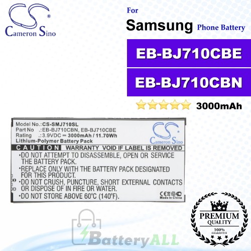 CS-SMJ710SL For Samsung Phone Battery Model EB-BJ710CBA / EB-BJ710CBC / EB-BJ710CBE / EB-BJ710CBN / GH43-04599A