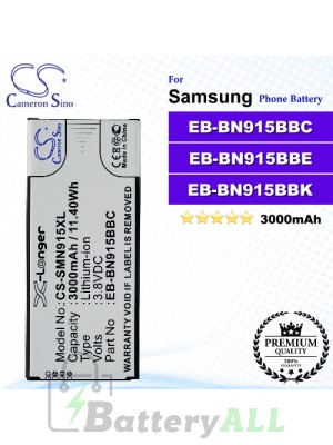 CS-SMN915XL For Samsung Phone Battery Model EB-BN915BBC / EB-BN915BBE / EB-BN915BBK