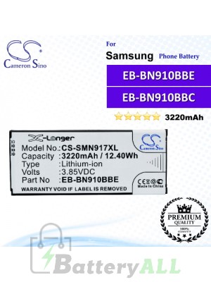 CS-SMN917XL For Samsung Phone Battery Model EB-BN910BBE / EB-BN910BBK / EB-BN910BBU