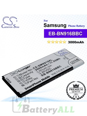 CS-SMN919XL For Samsung Phone Battery Model EB-BN916BBC