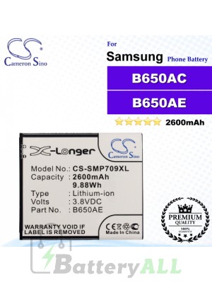 CS-SMP709XL For Samsung Phone Battery Model B650AE / B650AC