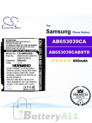 CS-SMR520SL For Samsung Phone Battery Model AB653039CA / AB653039CABSTD