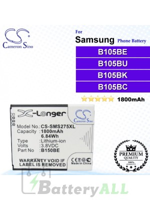 CS-SMS275XL For Samsung Phone Battery Model B105BE / B105BU / B105BK / B105BC