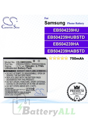 CS-SMS520SL For Samsung Phone Battery Model EB504239HU / EB504239HUBSTD / EB504239HA / EB504239HABSTD