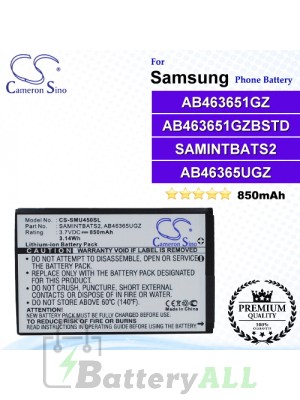CS-SMU450SL For Samsung Phone Battery Model AB463651GZ / AB463651GZBSTD