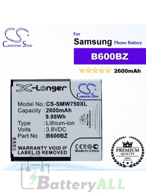 CS-SMW750XL For Samsung Phone Battery Model B600BZ