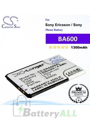 CS-ERA600XL For Sony Ericsson / Sony Phone Battery Model BA600