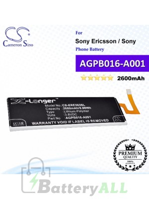 CS-ERE563SL For Sony Ericsson / Sony Phone Battery Model AGPB016-A001