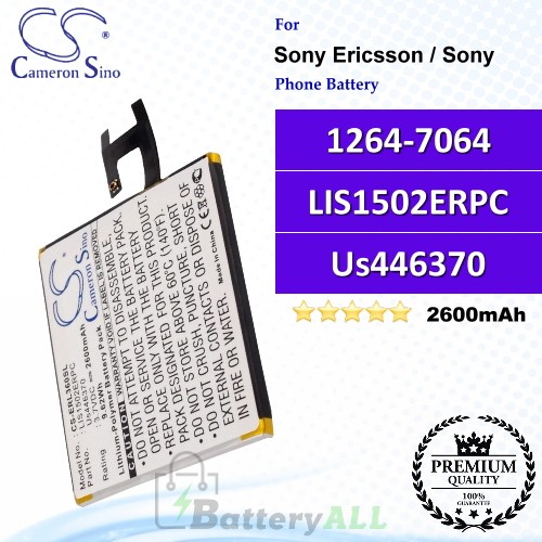 CS-ERL360SL For Sony Ericsson / Sony Phone Battery Model 1264-7064 / LIS1502ERPC / Us446370