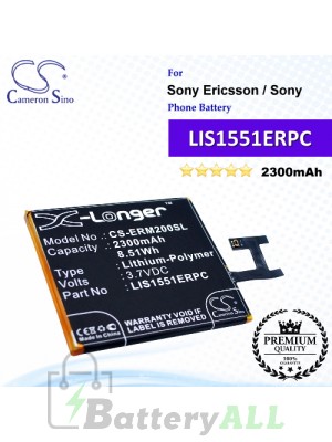 CS-ERM200SL For Sony Ericsson / Sony Phone Battery Model LIS1551ERPC