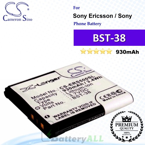 CS-ERS500SL For Sony Ericsson Phone Battery Model BST-38