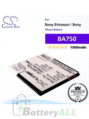 CS-ERT15SL For Sony Ericsson Phone Battery Model BA750