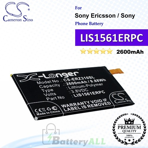 CS-ERZ310SL For Sony Ericsson / Sony Phone Battery Model LIS1561ERPC