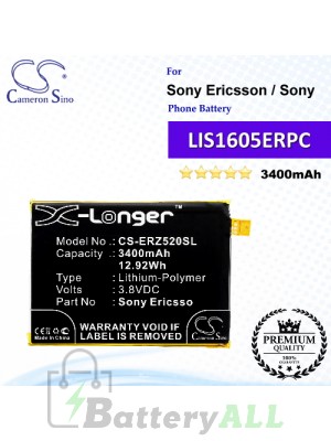 CS-ERZ520SL For Sony Ericsson / Sony Phone Battery Model LIS1605ERPC