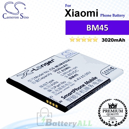 CS-MUM450XL For Xiaomi Phone Battery Model BM45
