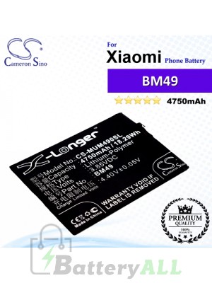 CS-MUM490SL For Xiaomi Phone Battery Model BM49