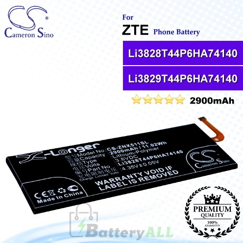 CS-ZNX511SL For ZTE Phone Battery Model Li3829T44P6HA74140
