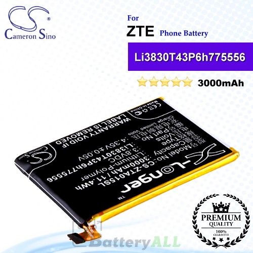 CS-ZTA015SL For ZTE Phone Battery Model Li3830T43P6h775556