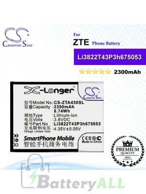 CS-ZTA430SL For ZTE Phone Battery Model Li3822T43P3h675053