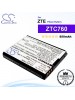 CS-ZTC760SL For ZTE Phone Battery Model ZTC760