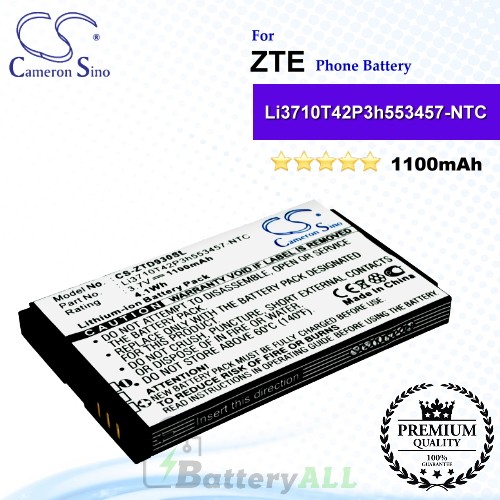 CS-ZTD930SL For ZTE Phone Battery Model Li3710T42P3h553457-NTC