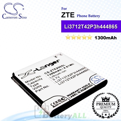 CS-ZTE950SL For ZTE Phone Battery Model Li3712T42P3h444865 / Li3713T42P3h444865