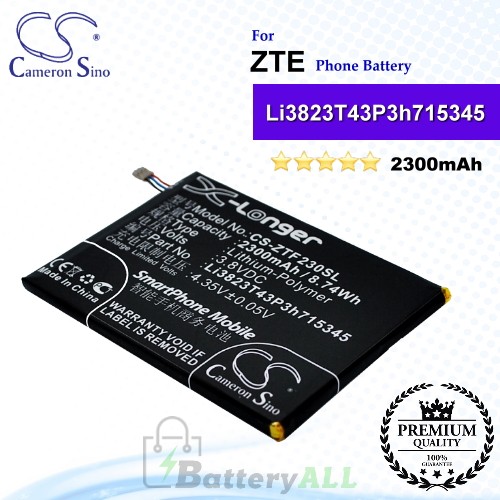 CS-ZTF230SL For ZTE Phone Battery Model Li3823T43P3h715345