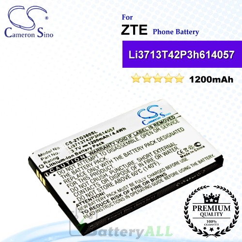 CS-ZTG380SL For ZTE Phone Battery Model Li3713T42P3h614057