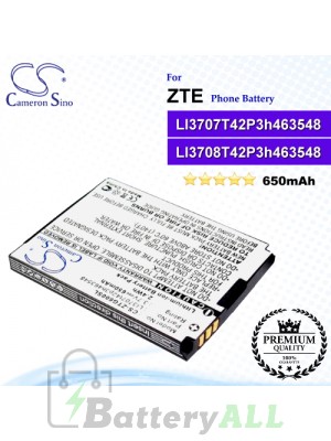 CS-ZTG600SL For ZTE Phone Battery Model LI3707T42P3h463548 / LI3708T42P3h463548