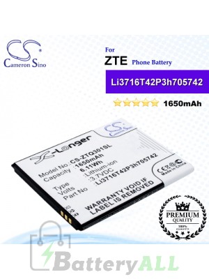 CS-ZTQ301SL For ZTE Phone Battery Model Li3716T42P3h705742