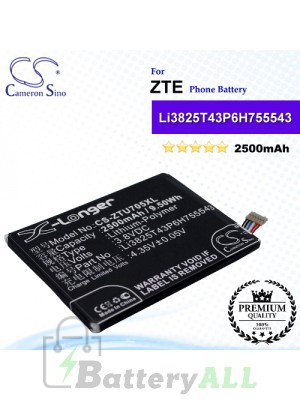 CS-ZTU705XL For ZTE Phone Battery Model Li3825T43P6H755543