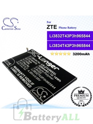 CS-ZTU969XL For ZTE Phone Battery Model Li3832T43P3h965844 / Li3834T43P3h965844