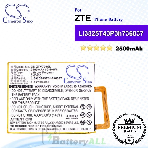 CS-ZTV700SL For ZTE Phone Battery Model Li3825T43P3h736037