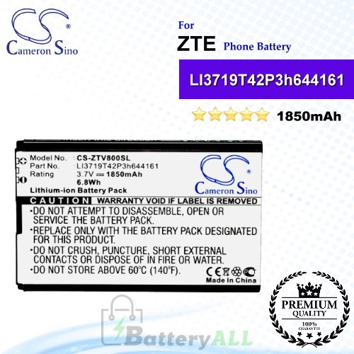 CS-ZTV800SL For ZTE Phone Battery Model LI3719T42P3h644161
