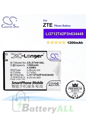 CS-ZTV815SL For ZTE Phone Battery Model Li3712T42P3h634445