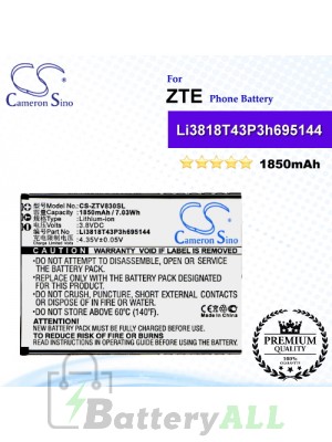 CS-ZTV830SL For ZTE Phone Battery Model Li3818T43P3h695144