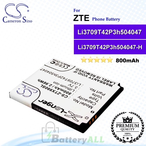 CS-ZTX990SL For ZTE Phone Battery Model Li3709T42P3h504047 / Li3709T42P3h504047-H