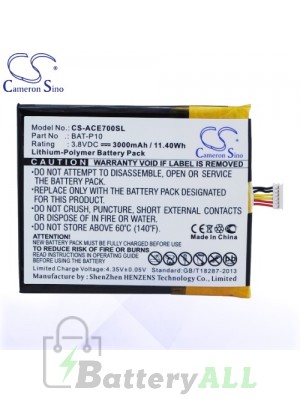 CS Battery for Acer BAT-P10 / BAT-P10 (1ICP5/61/73) / PGF506173HT Battery PHO-ACE700SL