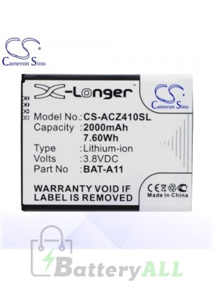CS Battery for Acer BAT-A11 / BAT-A11(1ICP5/51/62) / KT.0010K.007 Battery PHO-ACZ410SL