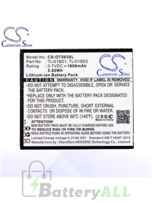 CS Battery for Alcatel One Touch Link Y858 / Y858V Battery PHO-OT503SL