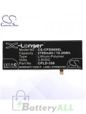CS Battery for Coolpad CPLD-358 / Coolpad 8690 / 8690-T00 / X7 Battery PHO-CPD869SL