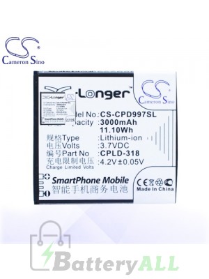 CS Battery for Coolpad CPLD-318 / Coolpad 8970L / 9080W / 9970 Battery PHO-CPD997SL