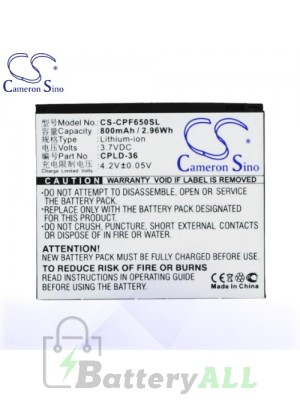 CS Battery for Coolpad CPLD-36 / Coolpad E230 / E270 / E28 Battery PHO-CPF650SL