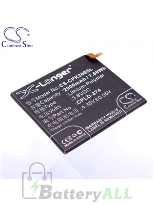 CS Battery for Coolpad CPLD-374 / ivvi K2 / vvi K2-01 / Y72 Battery PHO-CPK200SL