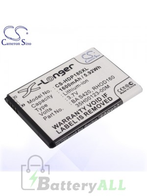 CS Battery for HTC 35H00123-22M / BA S390 / BA S420 / RHOD160 Battery PHO-HDP180XL