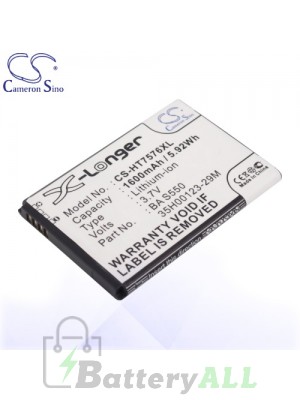 CS Battery for HTC 35H00123-29M / BA S550 / HTC 7 Pro / T7576 Battery PHO-HT7576XL